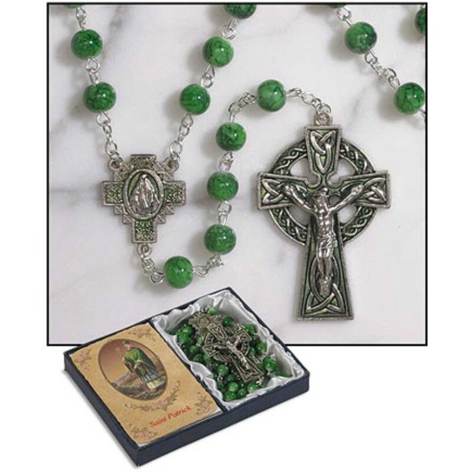 ROSARIES & JEWELRY CELTIC CREED IRISH MARBLED ROSARY
