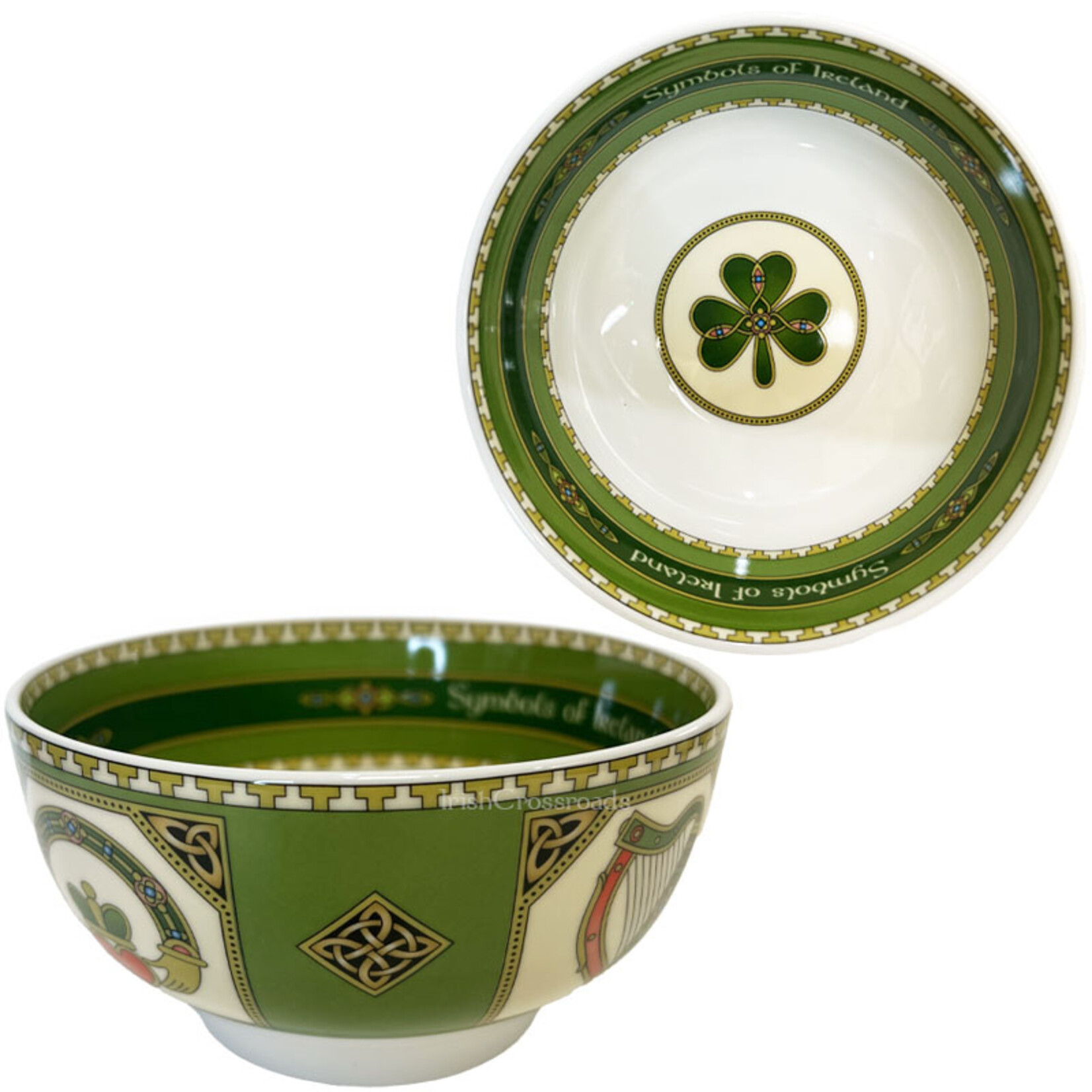 VASES & BOWLS CELTIC CLARA BOWL - SYMBOLS of IRELAND (5.5")