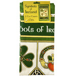 TEAPOTS, MUGS & ACCESSORIES CELTIC CLARA TEA TOWEL (2) - SYMBOLS of IRELAND