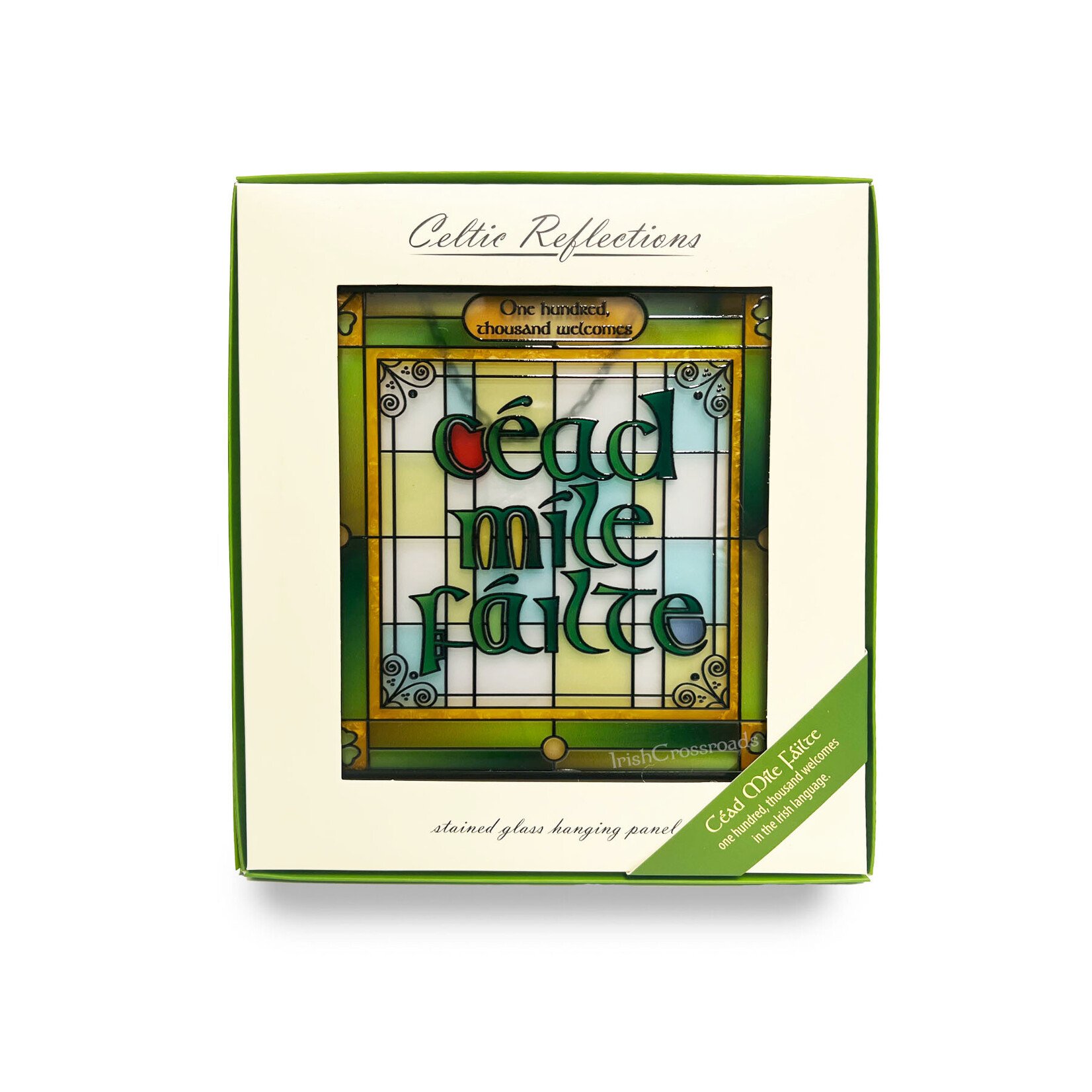 GARDEN CELTIC REFLECTIONS - Stained Glass Cead Mile Failte