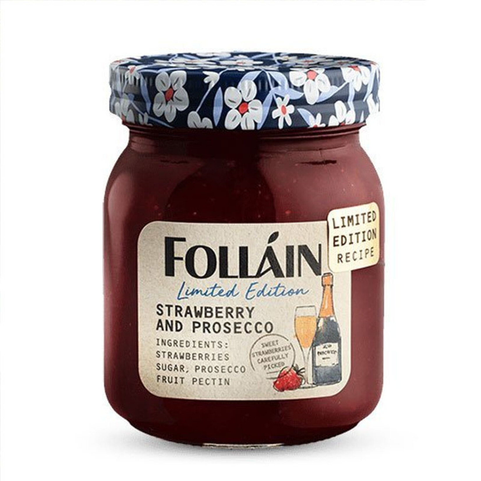 JAMS & SAUCES FOLLAIN JAM - Strawberry & Prosecco