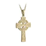 PENDANTS & NECKLACES SOLVAR 10K GOLD DOUBLE SIDED CELTIC CROSS PENDANT