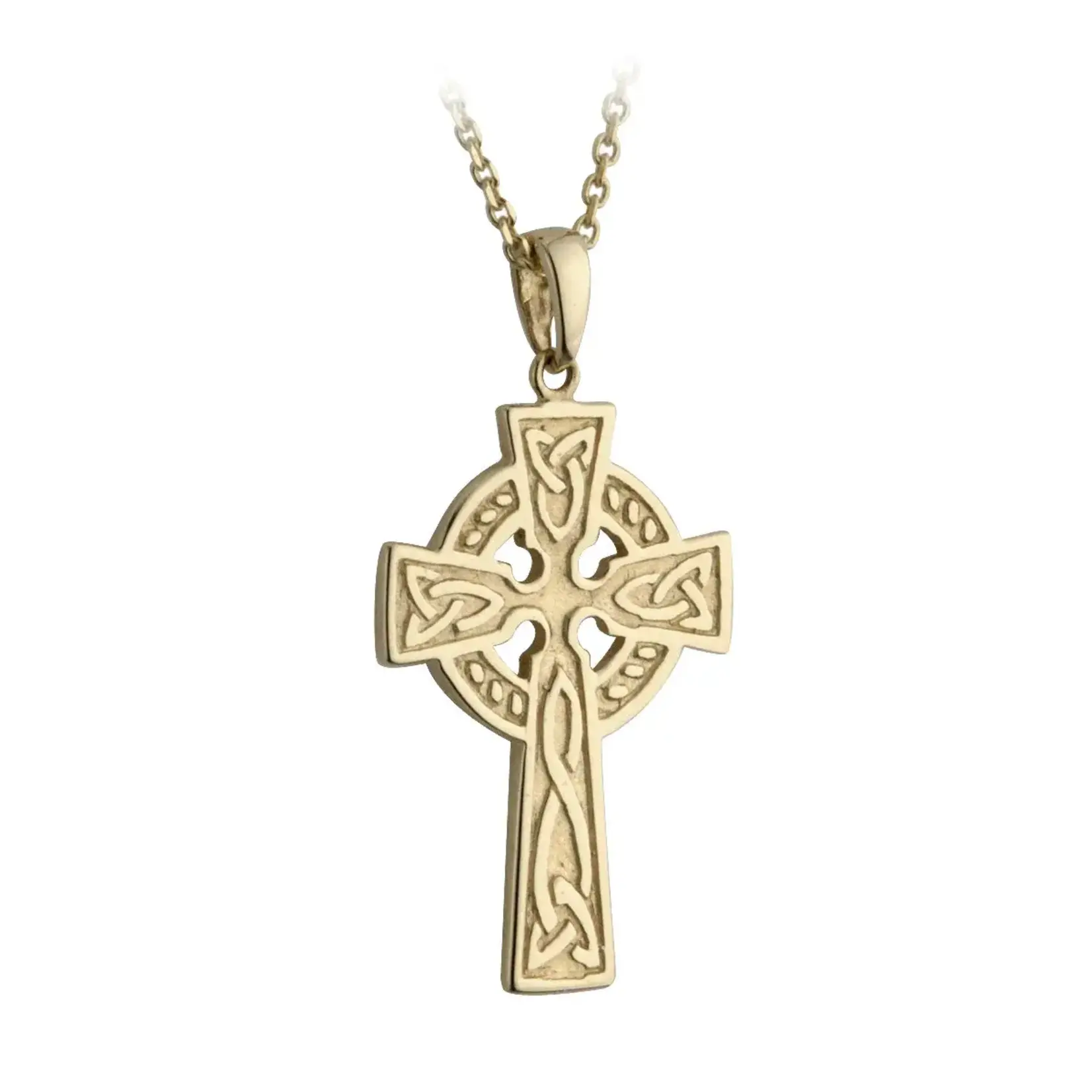 PENDANTS & NECKLACES SOLVAR 10K GOLD DOUBLE SIDED CELTIC CROSS PENDANT