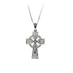 CROSSES FADO STERLING DOUBLE SIDED TRADITIONAL CELTIC CROSS - Medium