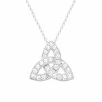PENDANTS & NECKLACES FADO STERLING PAVE SET TRINITY PENDANT