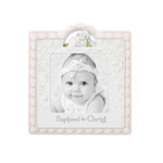 KIDS RELIGIOUS BAPTISM SHEEP PHOTO FRAME - Pink