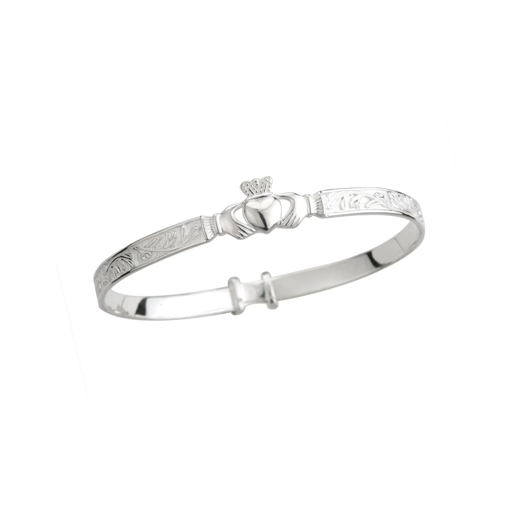 BRACELETS & BANGLES SOLVAR STERLING CLADDAGH CHILDS BANGLE
