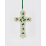 RELIGIOUS SHAMROCK CROSS ORNAMENT