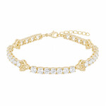 BRACELETS & BANGLES SOLVAR GP/STERLING TRINITY TENNIS BRACELET