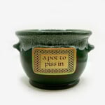 NOVELTY "POT TO PISS IN" CROCK - Forest/Dij
