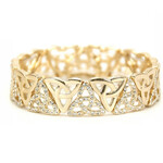 BRACELETS & BANGLES TRINITY KNOT GOLD TONE STRETCH BRACELET- CZ