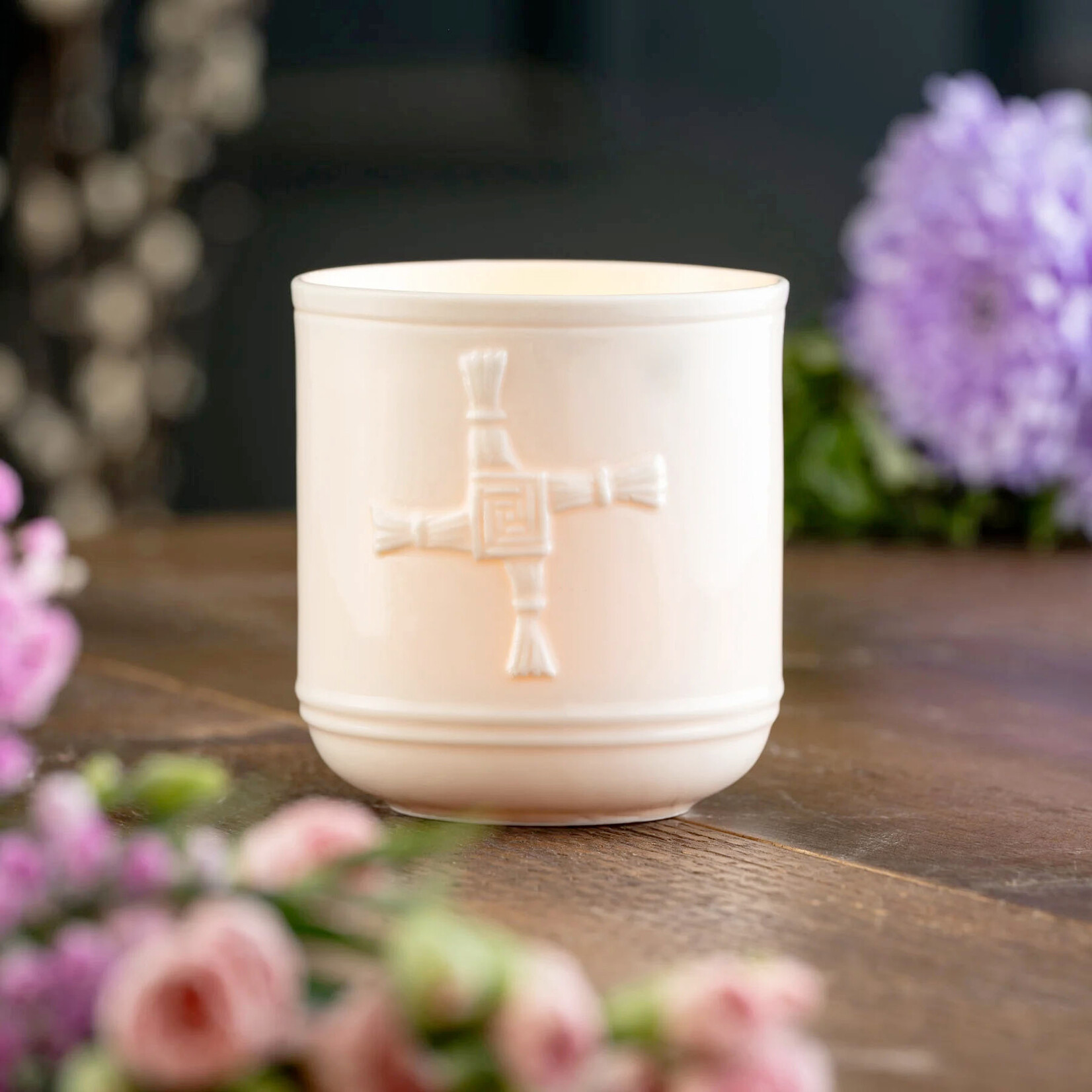 CANDLES & LIGHTING BELLEEK ST BRIGID CROSS VOTIVE
