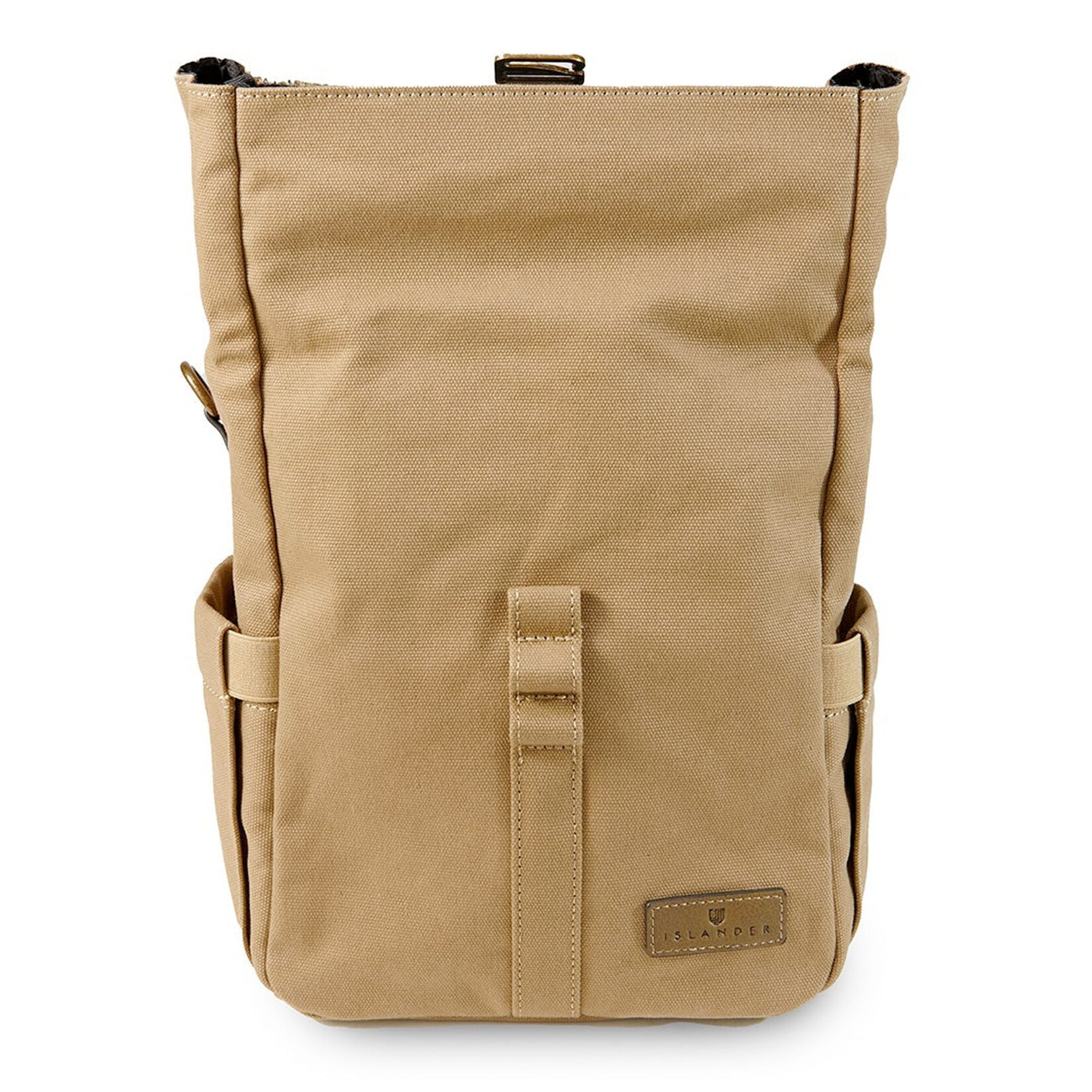 ACCESSORIES ISLANDER CANVAS LUNCH TOTE w HARRIS TWEED Chestnut Herringbone
