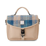 ACCESSORIES ISLANDER MINI LAPTOP BAG w HARRIS TWEED Navy Beige Tartan