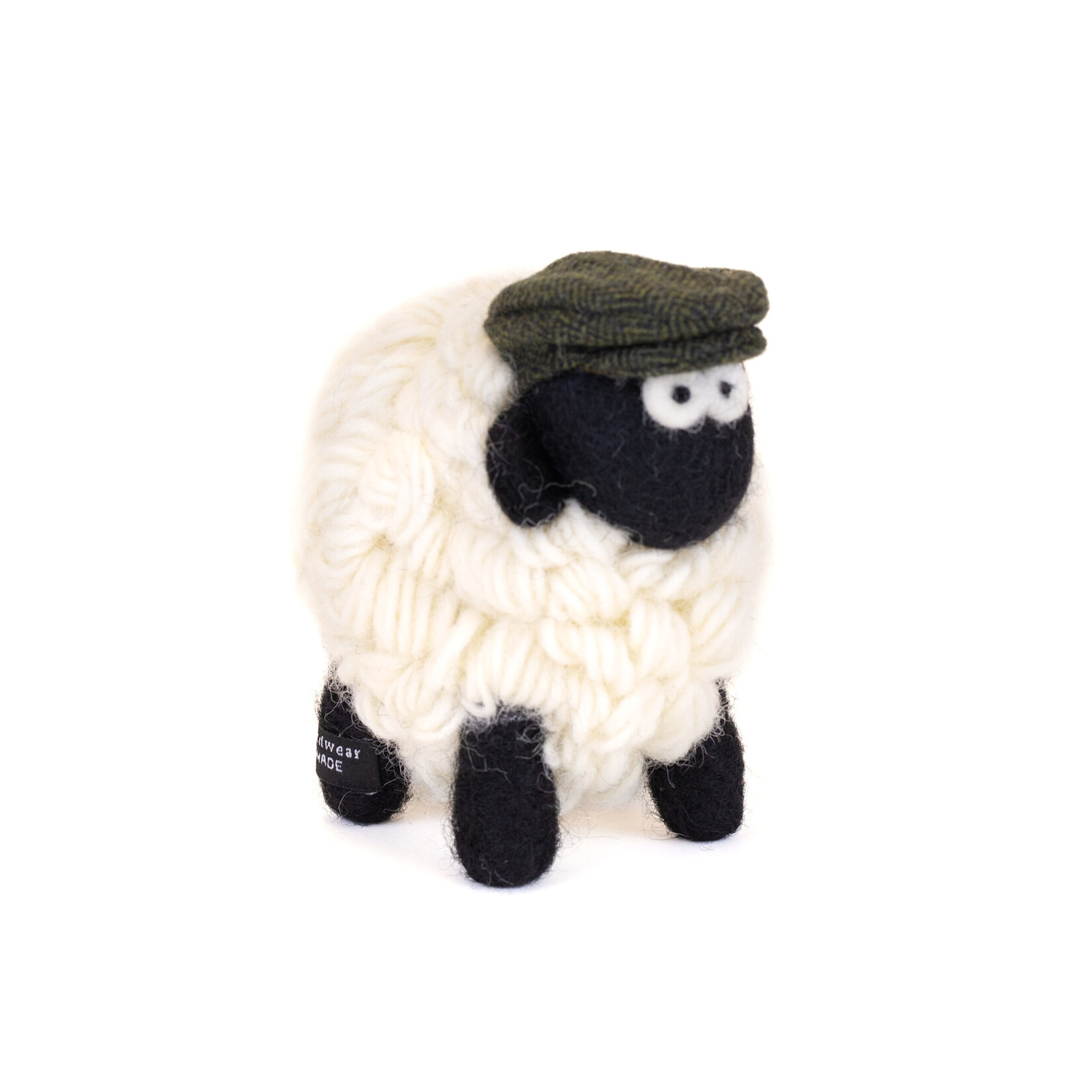 DECOR KNITTED SHEEP COLLECTIBLE - Mountain Med Grn Flat Cap