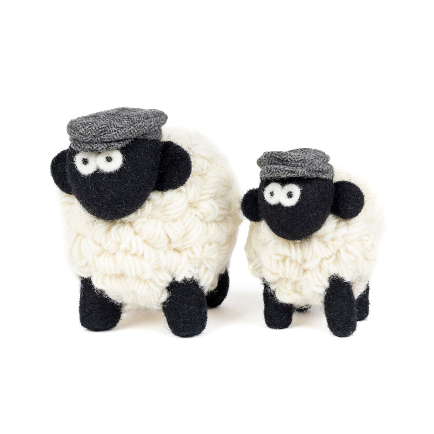 DECOR KNITTED SHEEP COLLECTIBLE - Mountain Lrg Gry Flat Cap