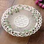 DECOR BELLEEK SHAMROCK HERITAGE BASKET