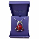 HEATHERGEMS HEATHERGEM OFFSET HEART PLATED PENDANT