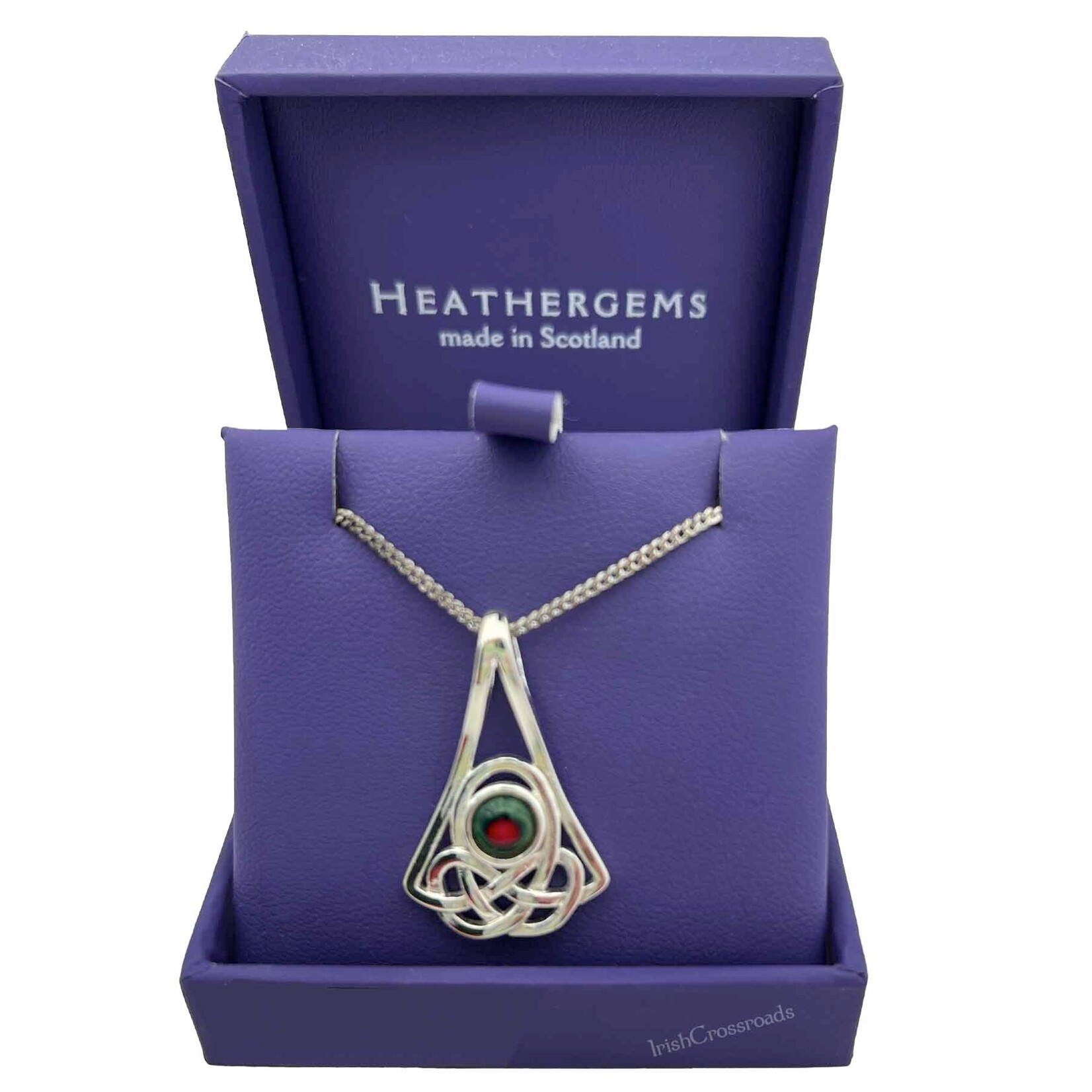 PENDANTS & NECKLACES HEATHERGEM CELTIC DROP PLATED PENDANT