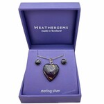 HEATHERGEMS HEATHERGEM HEART PENDANT & EARRING SET