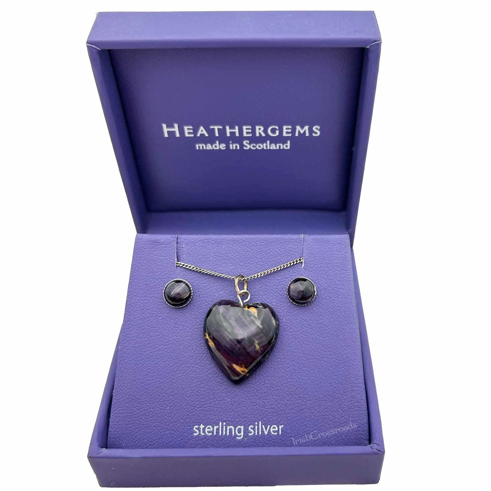 HEATHERGEMS HEATHERGEM HEART PENDANT & EARRING SET