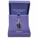 PENDANTS & NECKLACES HEATHERGEM MILLED OVAL STERLING PENDANT