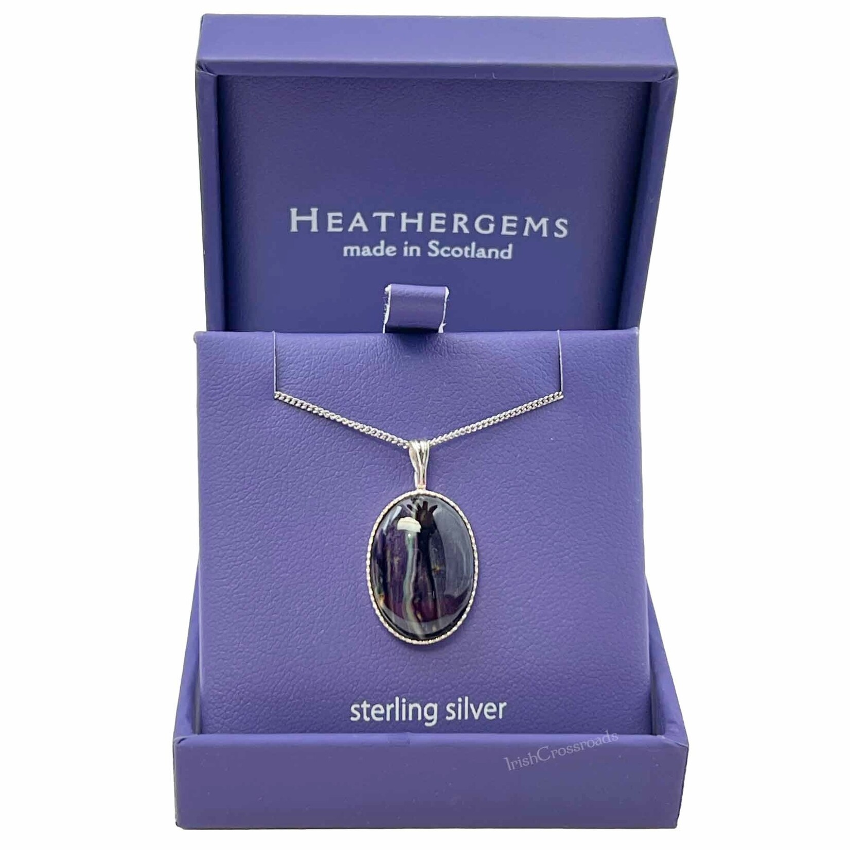 PENDANTS & NECKLACES HEATHERGEM MILLED OVAL STERLING PENDANT