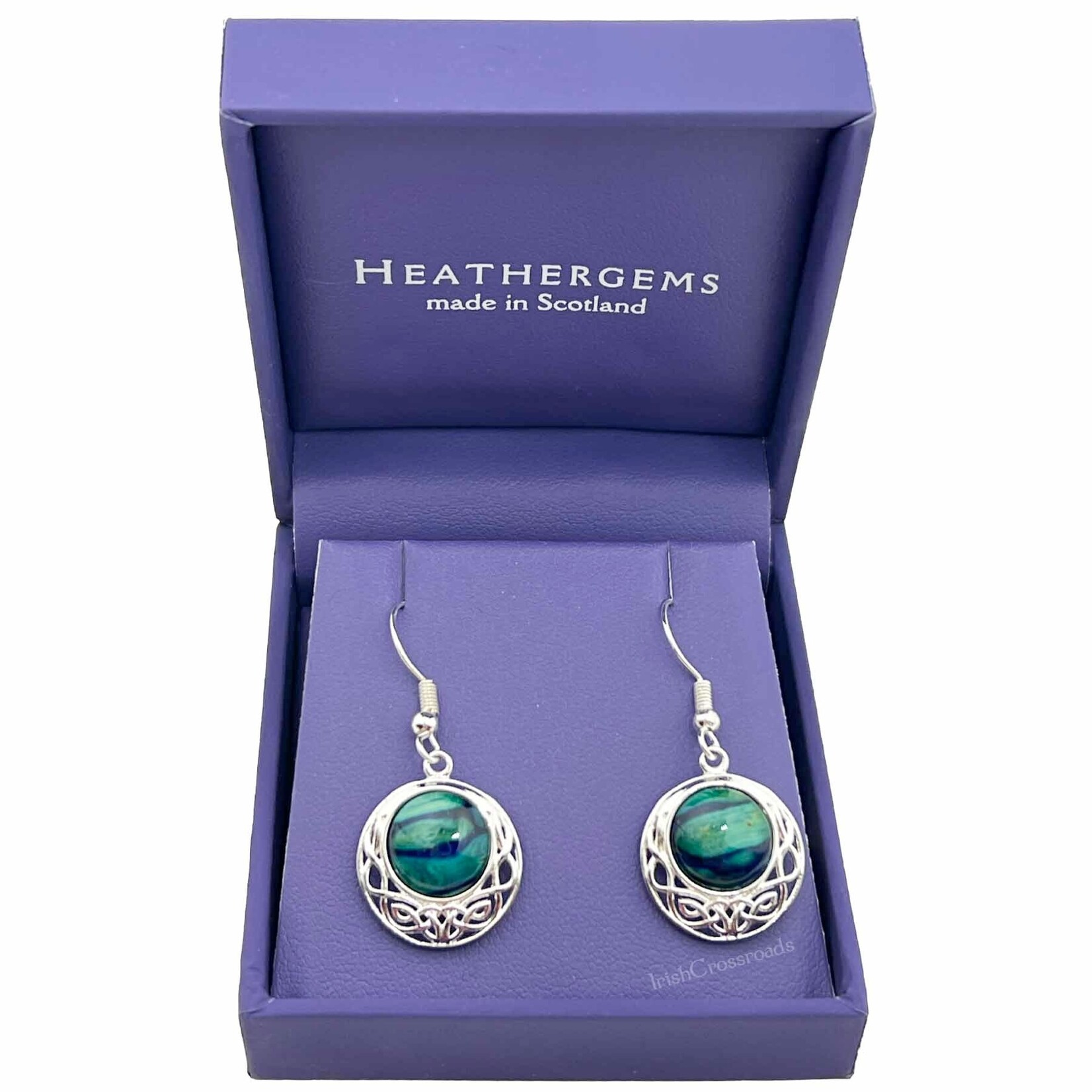 EARRINGS HEATHERGEM CORMAG CELTIC PLATED EARRINGS