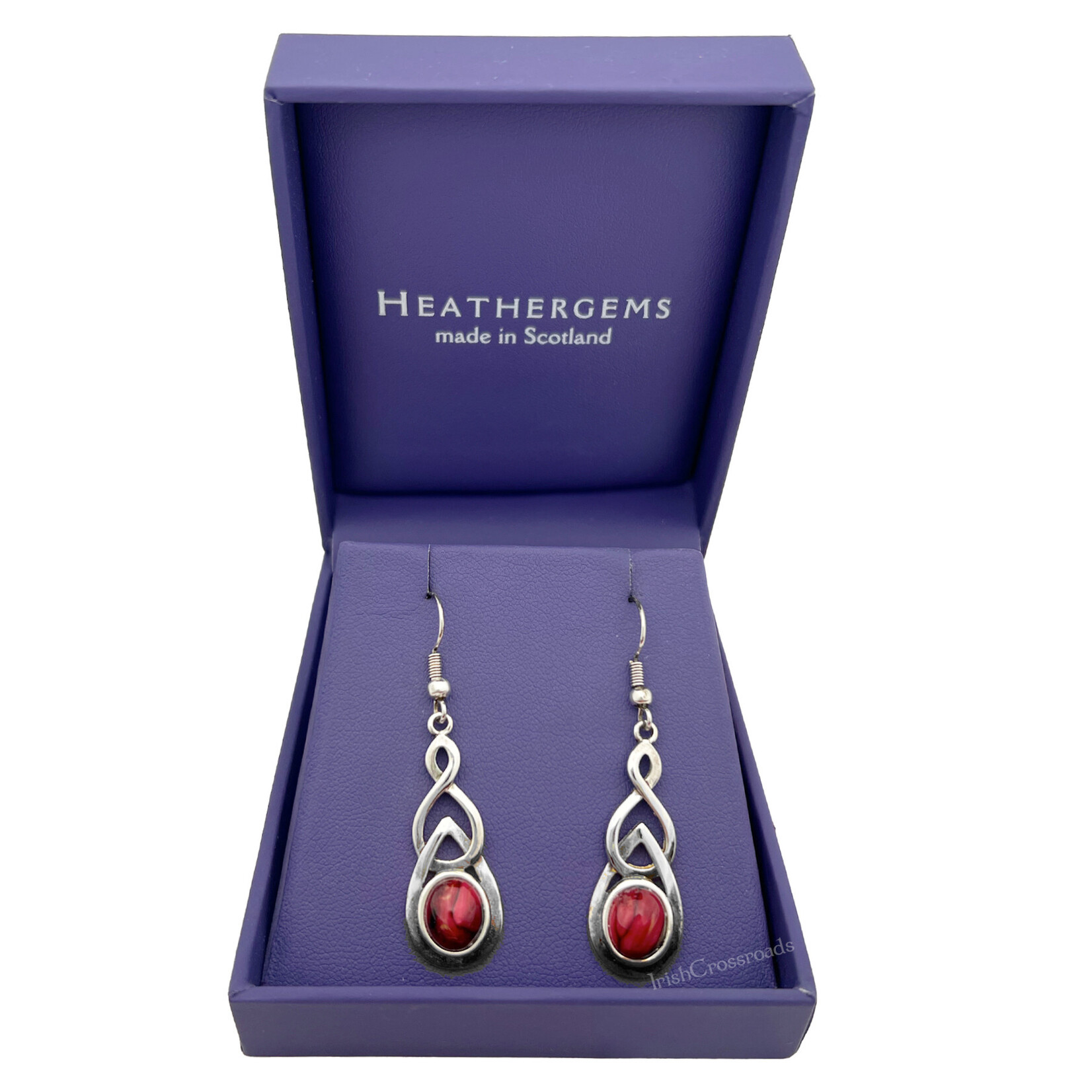 EARRINGS HEATHERGEM DANGLE CELTIC PLATE EARRINGS