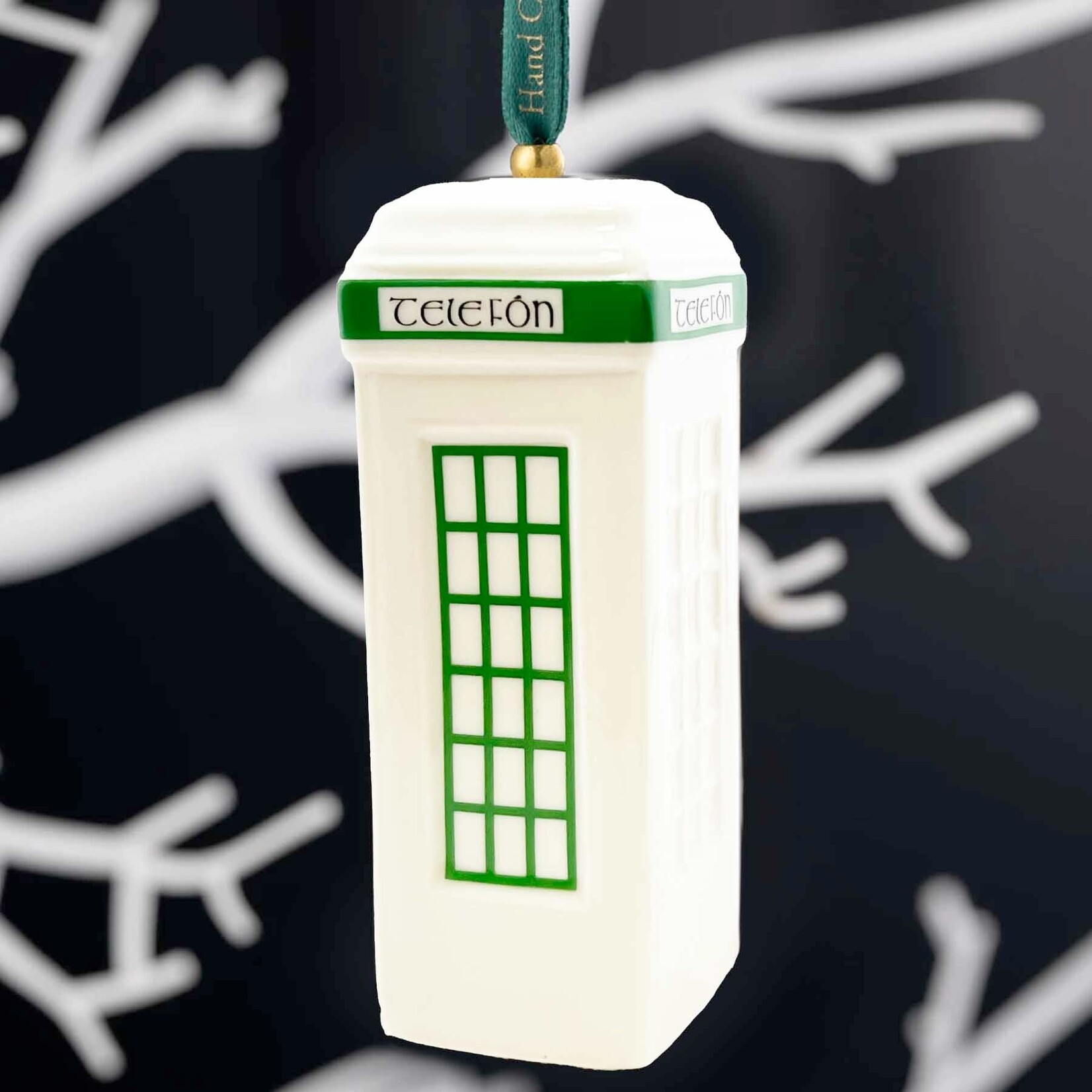 ORNAMENTS BELLEEK ORNAMENT - Classic Telefon Box Green