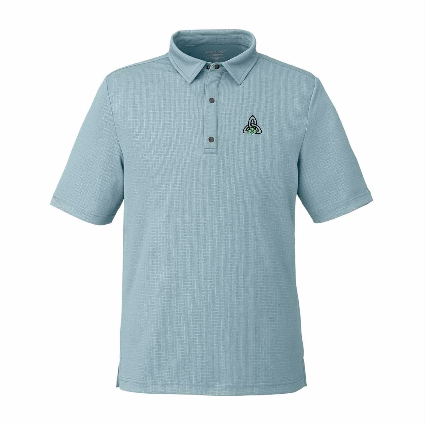 SPORTSWEAR TEXTURED POLO w SHAMROCK & TRINITY
