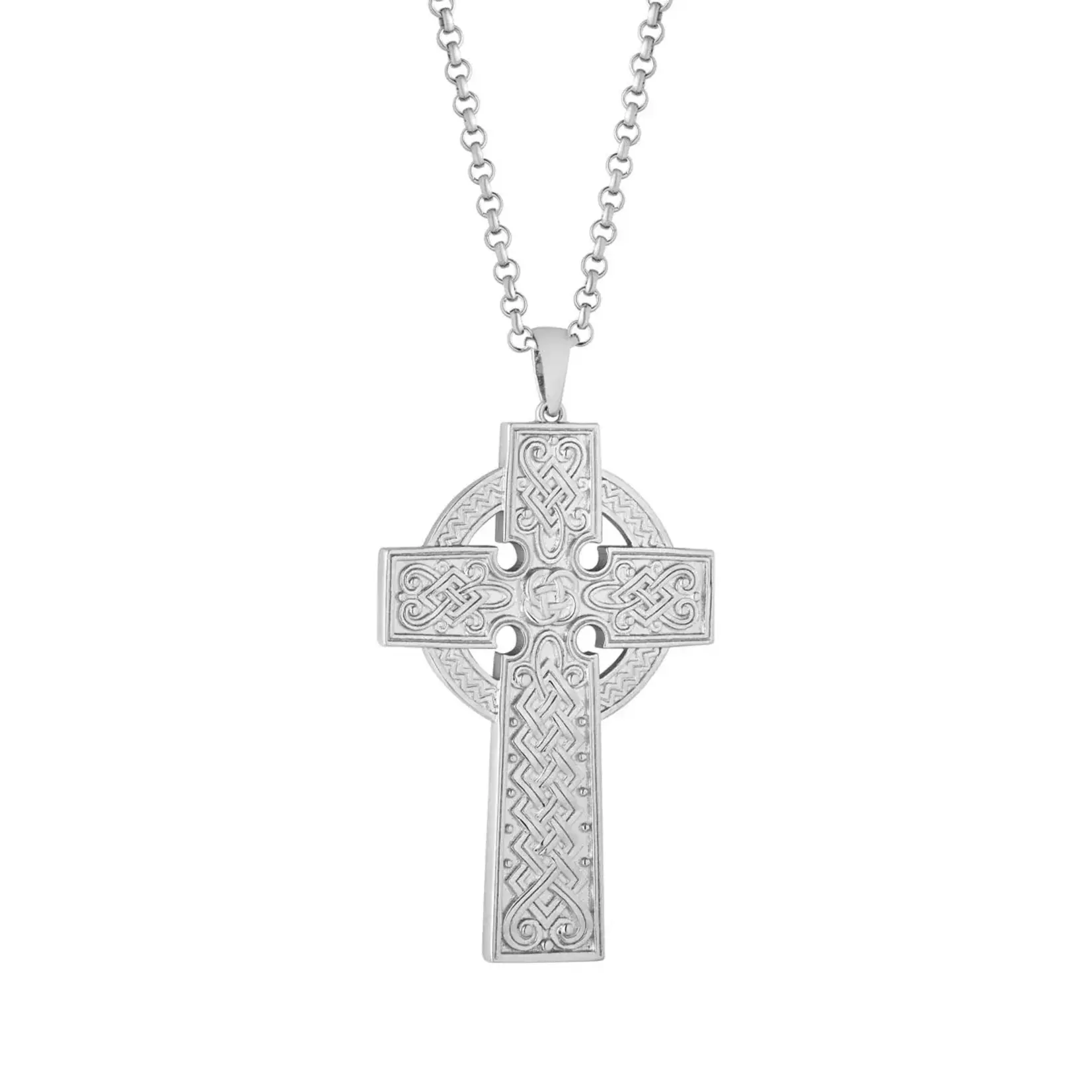 PENDANTS & NECKLACES SOLVAR STERLING HVY CELTIC HIGH CROSS PENDANT