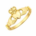 RINGS BORU 14K GOLD VERMEIL MED CLADDAGH RING