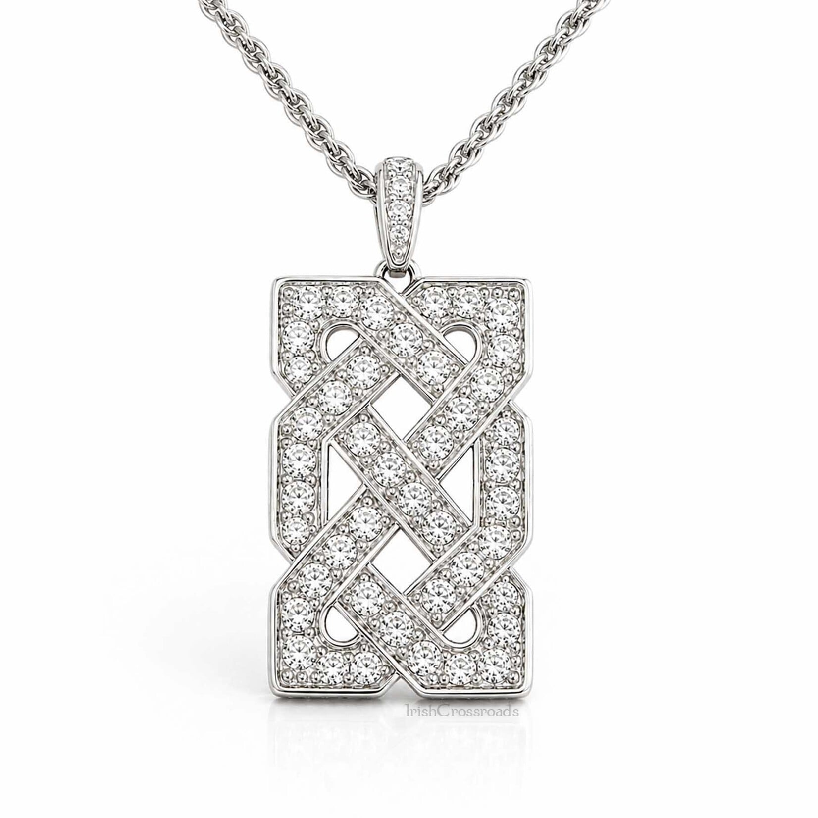 PENDANTS & NECKLACES FADO LRG STERLING CELTIC PENDANT w CZ