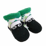 BABY ACCESSORIES WHT/GRN SHAMROCK SHEEP NEWBORN BOOTIES