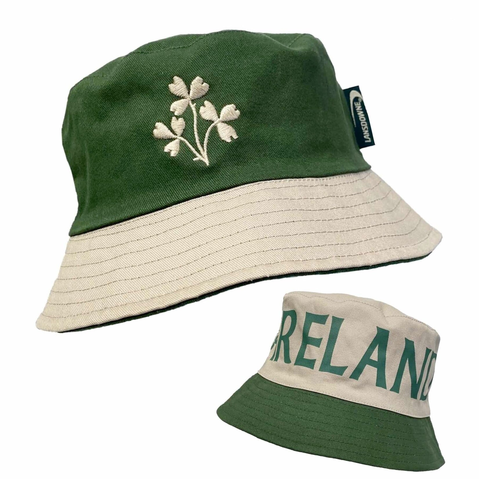CAPS & HATS BOT/BEIGE IRL&SHAM BUCKET HAT