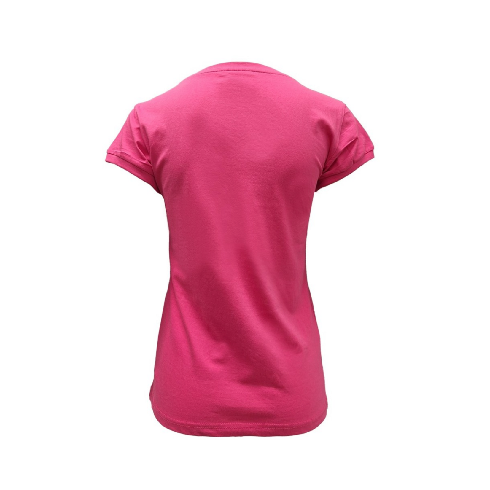 SHIRTS LADIES TEE CERISE w SHAMROCKS HEART