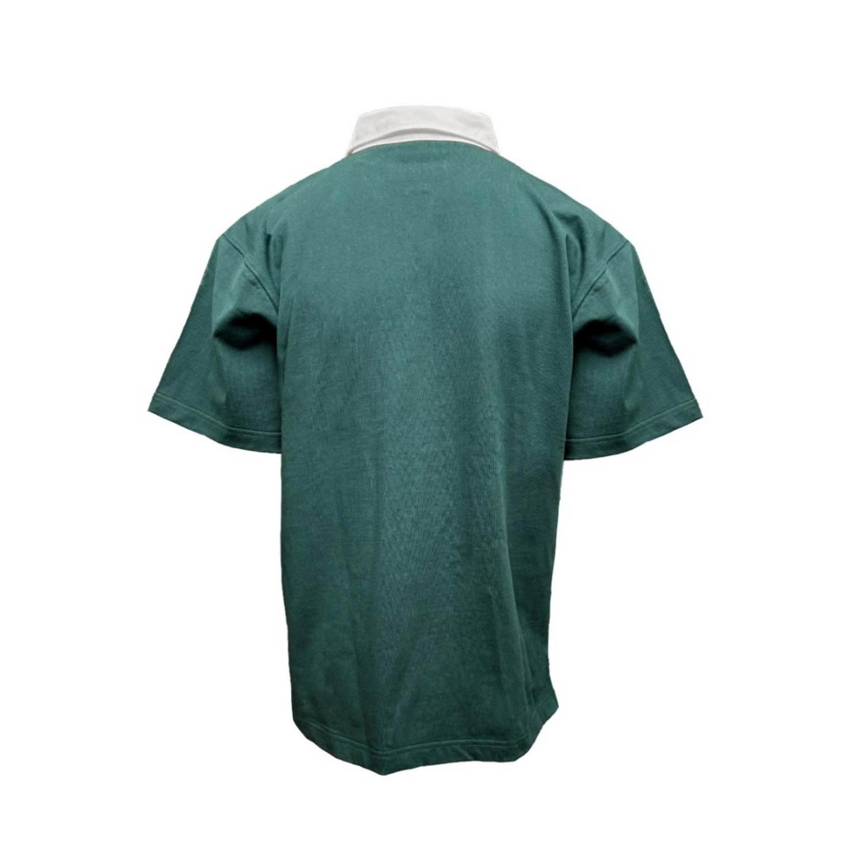 SPORTSWEAR DRK GRN/GOLD IRL SHAM RUGBY SHIRT w WHT COLLAR