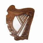 PLAQUES & GIFTS CELTIC WOOD CARVING - Harp