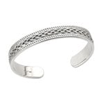 MENS JEWELRY SOLVAR CELTIC MAN STERLING CELTIC WEAVE BRACELET/BANGLE