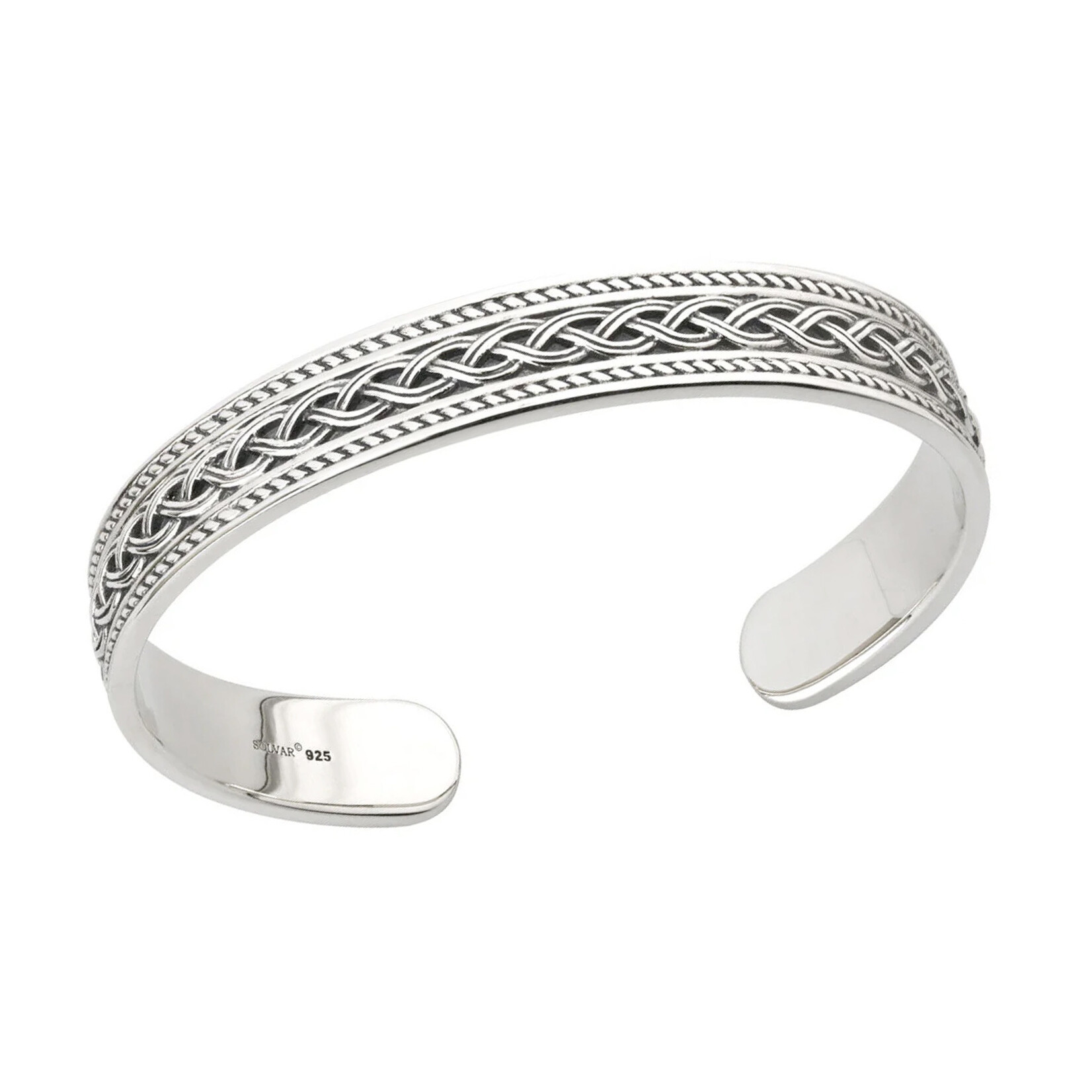 MENS JEWELRY SOLVAR CELTIC MAN STERLING CELTIC WEAVE BRACELET/BANGLE