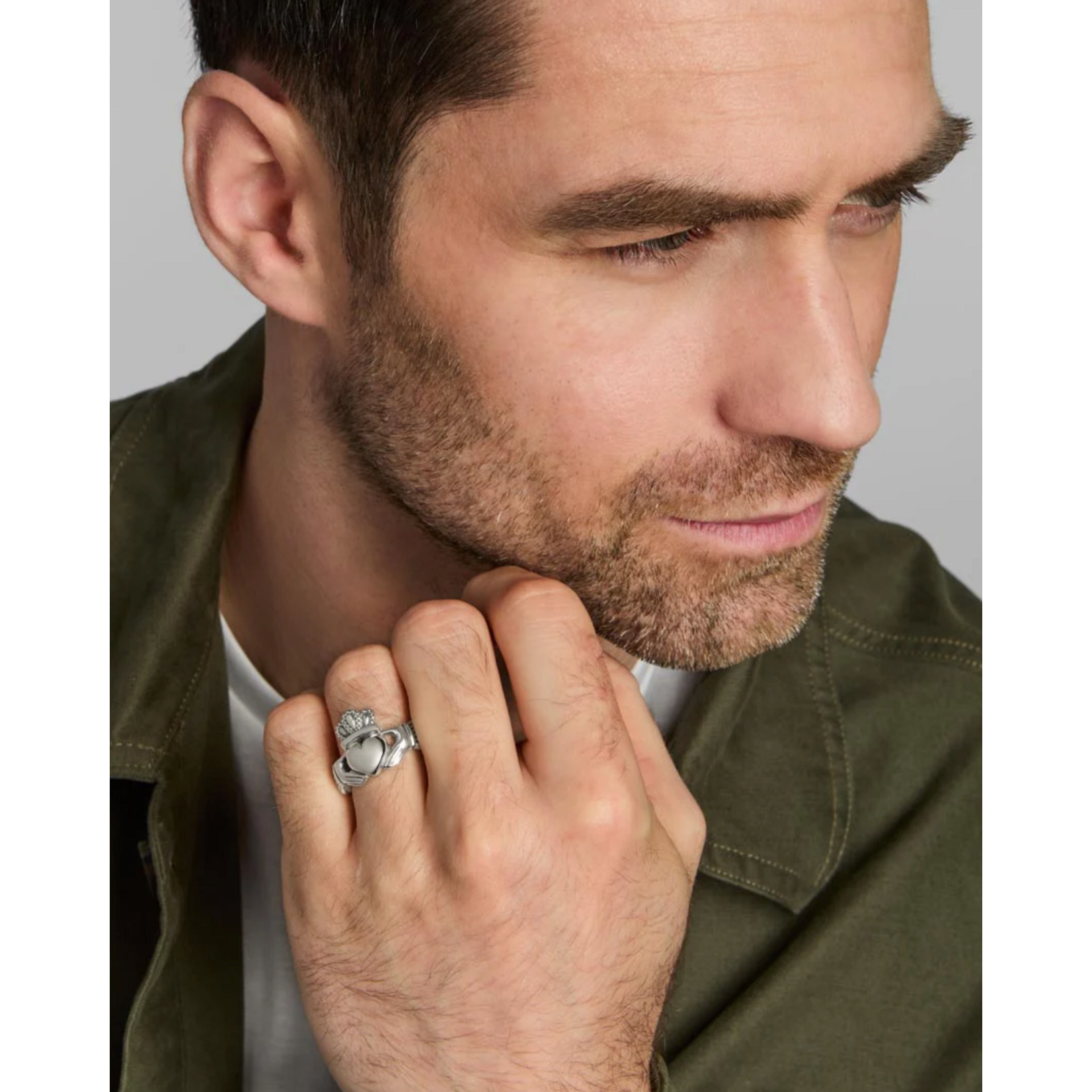 RINGS SOLVAR GENTS HEAVY CELTIC CLADDAGH RING