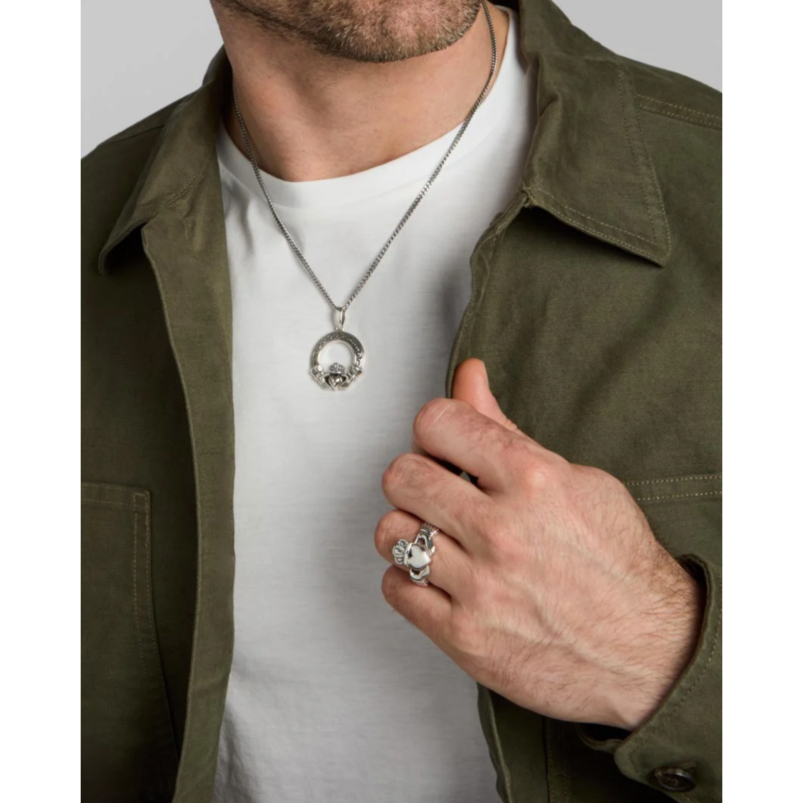RINGS SOLVAR GENTS HEAVY CELTIC CLADDAGH RING