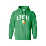 SHIRTS CLEARANCE: IRISH SHAMROCK GREEN HOODIE :FINAL SALE