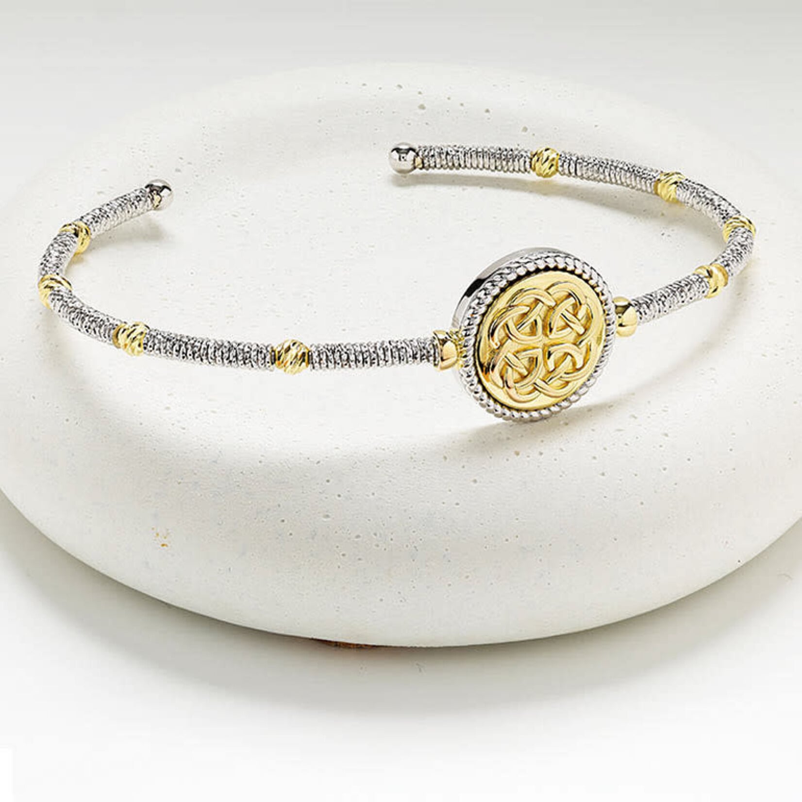 BRACELETS & BANGLES SHANORE STERLING & GP CELTIC BANGLE