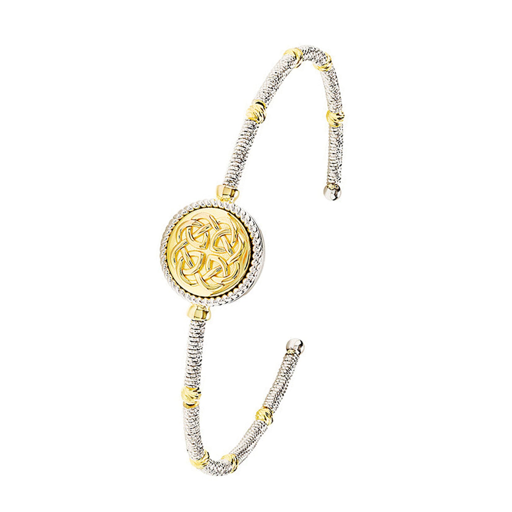 BRACELETS & BANGLES SHANORE STERLING & GP CELTIC BANGLE
