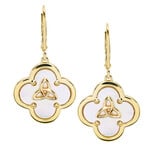 EARRINGS SHANORE HARMONY GOLD VERMEIL CLOVER TRIN DROP EARRINGS