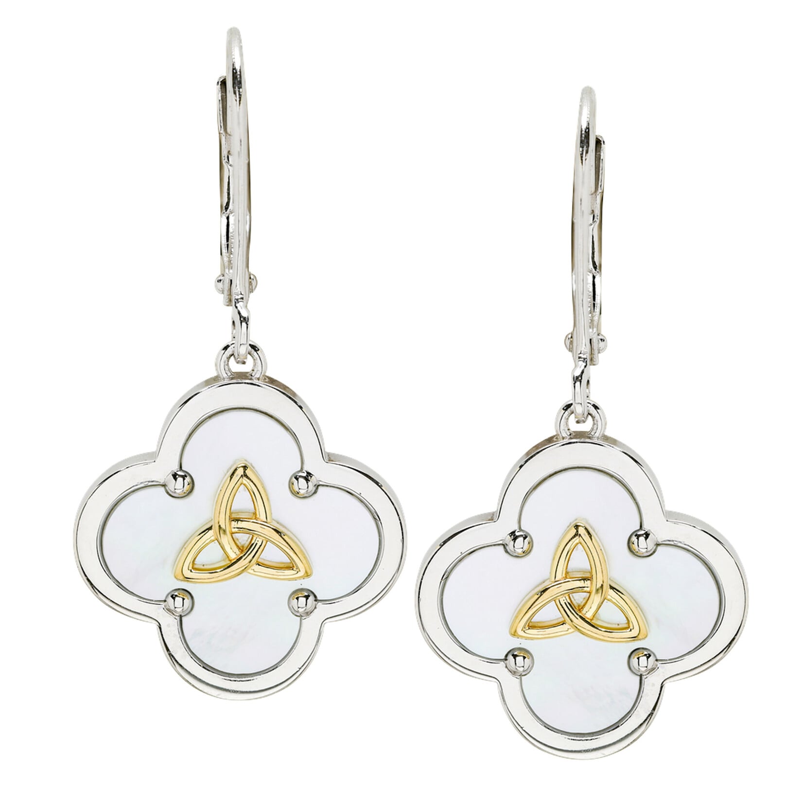 EARRINGS SHANORE HARMONY STERLING CLOVER TRIN DROP EARRINGS