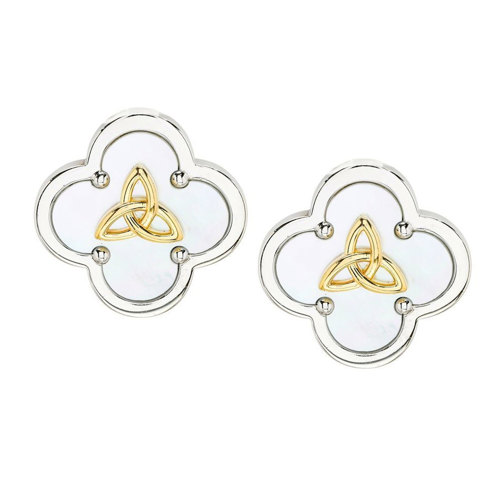 EARRINGS SHANORE HARMONY STERLING CLOVER TRIN POST EARRINGS