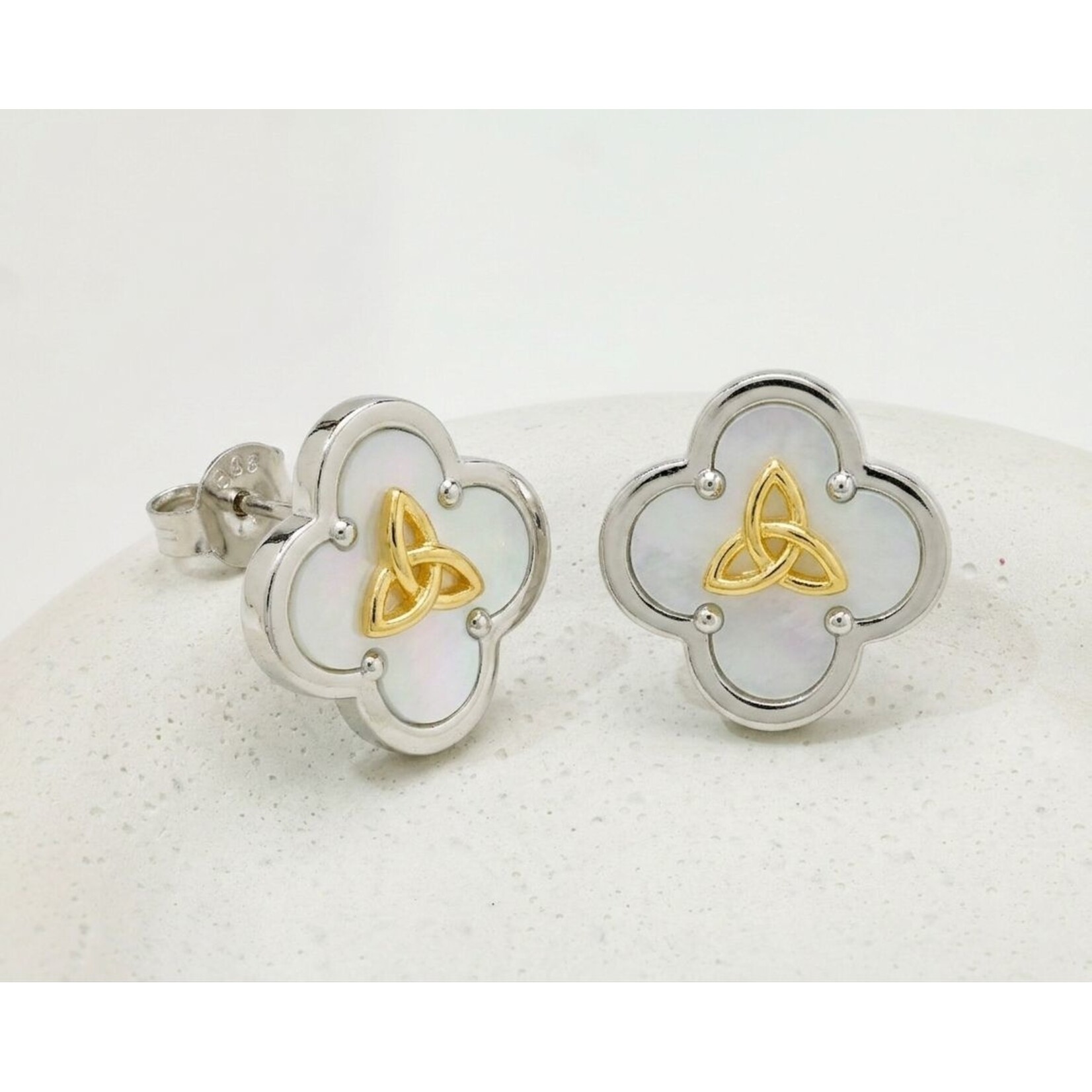 EARRINGS SHANORE HARMONY STERLING CLOVER TRIN POST EARRINGS